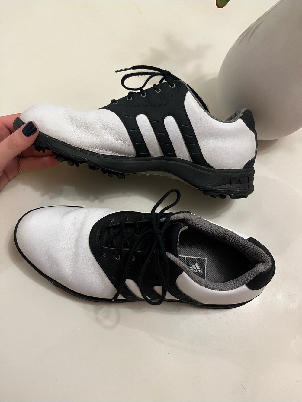 Adidas Women’s White & Black Golf Shoes